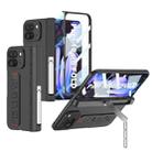 For Google Pixel 10 Pro Fold GKK Integrated Fold Hinge Wrist Strap Phone Case with Holder(Carbon Fiber) - 1