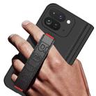For Google Pixel 10 Pro Fold GKK Integrated Fold Hinge Wrist Strap Phone Case with Holder(Carbon Fiber) - 3