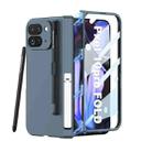 For Google Pixel 10 Pro Fold GKK Integrated Magnetic Full Coverage Flip Phone Case, Included Pen(Navy Blue) - 1