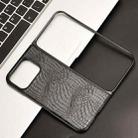 For Google Pixel 9 Pro Fold Crocodile Texture Back Cover Phone Case(Black) - 2