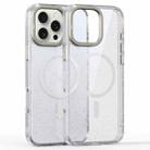 For iPhone 16 Pro Max Glitter Powder Lens Holder MagSafe Magnetic Phone Case(Transparent) - 1