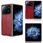 For Xiaomi Mix Fold 4 Cow Pattern Sewing Back Cover Phone Case(Red) - 1
