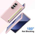 For Samsung Galaxy Z Fold6 Skin Feel Foldable Shockproof Phone Case with Capacitive Stylus(Pink) - 3