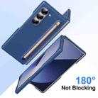 For Samsung Galaxy Z Fold6 Skin Feel Foldable Shockproof Phone Case with Capacitive Stylus(Blue) - 3