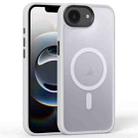 For iPhone 16e Frosted MagSafe Magnetic Phone Case(White) - 1