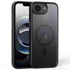 For iPhone 16e Frosted MagSafe Magnetic Phone Case(Black) - 1