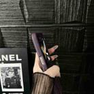 For Samsung Galaxy Z Flip4 5G Carbon Fiber Foldable Leather Phone Case with Stand(Purple) - 3