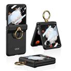 For Honor Magic V Flip GKK Integrated Magnetic Folding Hinge Full Coverage Phone Case with Ring Holder(Black) - 1