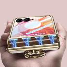 For Motorola Razr 50 GKK Integrated  Magnetic Folding Phantom Rotary Phone Case with Ring Holder(Champagne Gold) - 3