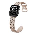 For Apple Watch Series 10 46mm English Letters Style Butterfly Buckle Silicone Watch Band(Walnut Black) - 1