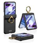 For Motorola Razr 50 Ultra GKK Integrated Magnetic Hinged Flip Case with Ring Holder(Black) - 1