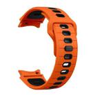 For Samsung Galaxy Watch 7 / 6 Two Color Stripes Reverse Buckle Silicone Watch Band(Orange Black) - 3