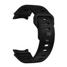 For Samsung Galaxy Watch 7 / 6 Two Color Stripes Reverse Buckle Silicone Watch Band(Black) - 3