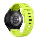 For Samsung Galaxy Watch 7 / 6 Two Color Stripes Reverse Buckle Silicone Watch Band(Lime Green) - 2