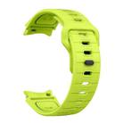 For Samsung Galaxy Watch 7 / 6 Two Color Stripes Reverse Buckle Silicone Watch Band(Lime Green) - 3