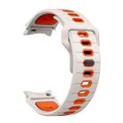 For Samsung Galaxy Watch 7 / 6 Two Color Stripes Reverse Buckle Silicone Watch Band(Starlight Orange) - 3