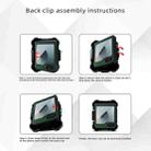 For Samsung Galaxy Z Flip5 PC Hybrid PU Leather Phone Case with Back Clip Holder(Black) - 3