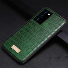 For Samsung Galaxy Note20 Ultra SULADA Shockproof TPU + Handmade Leather Case(Green) - 1