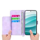 For Redmi A5 4G 171.7mm / Xiaomi Poco C71 Skin Feel Flowers Embossed Wallet Leather Phone Case(Purple) - 3