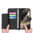 For Redmi Turbo 4 Pro / Xiaomi Poco F7 Skin Feel Flowers Embossed Wallet Leather Phone Case(Black) - 3