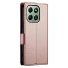 For Honor X6b Side Buckle Magnetic Frosted Leather Phone Case(Rose Gold) - 3