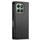 For Honor X6b Side Buckle Magnetic Frosted Leather Phone Case(Black) - 3