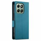 For Honor X6b Side Buckle Magnetic Frosted Leather Phone Case(Blue) - 3