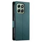 For Honor X6b Side Buckle Magnetic Frosted Leather Phone Case(Dark Green) - 3