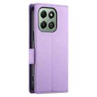 For Honor X6b Side Buckle Magnetic Frosted Leather Phone Case(Purple) - 3