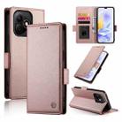 For Honor X60i Side Buckle Magnetic Frosted Leather Phone Case(Rose Gold) - 1