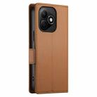 For Honor X60i Side Buckle Magnetic Frosted Leather Phone Case(Brown) - 3