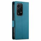 For Honor 200 Lite Global Side Buckle Magnetic Frosted Leather Phone Case(Blue) - 3