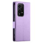 For Honor 200 Lite Global Side Buckle Magnetic Frosted Leather Phone Case(Purple) - 3