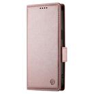 For Honor 300 Pro / 300 Ultra Side Buckle Magnetic Frosted Leather Phone Case(Rose Gold) - 2
