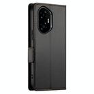 For Honor 300 Pro / 300 Ultra Side Buckle Magnetic Frosted Leather Phone Case(Black) - 3