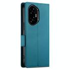 For Honor 300 Pro / 300 Ultra Side Buckle Magnetic Frosted Leather Phone Case(Blue) - 3