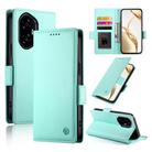 For Honor 300 Pro / 300 Ultra Side Buckle Magnetic Frosted Leather Phone Case(Mint Green) - 1