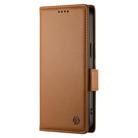 For Honor 300 Pro / 300 Ultra Side Buckle Magnetic Frosted Leather Phone Case(Brown) - 2