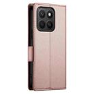 For Honor X8c 4G Side Buckle Magnetic Frosted Leather Phone Case(Rose Gold) - 3