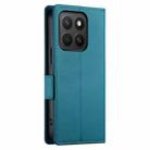For Honor X8c 4G Side Buckle Magnetic Frosted Leather Phone Case(Blue) - 3