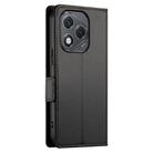 For Honor 400 Lite Side Buckle Magnetic Frosted Leather Phone Case(Black) - 3