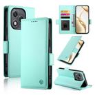 For Honor 400 Lite Side Buckle Magnetic Frosted Leather Phone Case(Mint Green) - 1