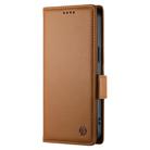 For Honor 400 Lite Side Buckle Magnetic Frosted Leather Phone Case(Brown) - 2