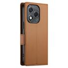 For Honor 400 Lite Side Buckle Magnetic Frosted Leather Phone Case(Brown) - 3