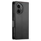 For Honor 400 Global 156.5mm Side Buckle Magnetic Frosted Leather Phone Case(Black) - 3
