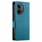 For Honor 400 Global 156.5mm Side Buckle Magnetic Frosted Leather Phone Case(Blue) - 3