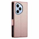 For Honor 400 Pro Global 160.8mm Side Buckle Magnetic Frosted Leather Phone Case(Rose Gold) - 3