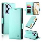 For Honor 400 Pro Global 160.8mm Side Buckle Magnetic Frosted Leather Phone Case(Mint Green) - 1