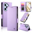 For Honor 400 Pro Global 160.8mm Side Buckle Magnetic Frosted Leather Phone Case(Purple) - 1