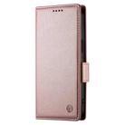 For Samsung Galaxy M35 Side Buckle Magnetic Frosted Leather Phone Case(Rose Gold) - 2